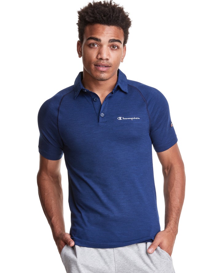 Champion Sport Polo - Miesten Sininen T-Paita - Suomi 4672985-KR